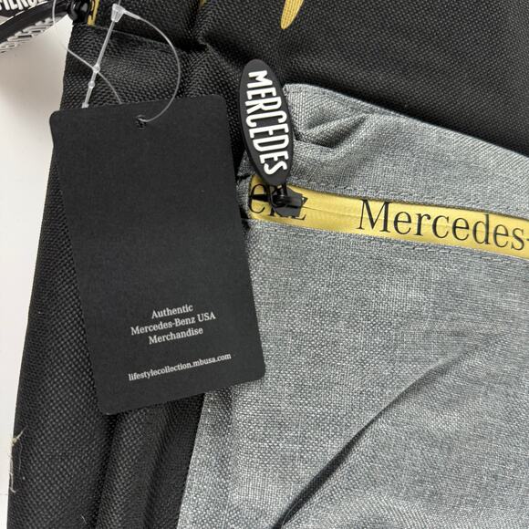 Mercedes-Benz Backpack with Laptop Sleeve Black and Gold School / Work - Picture 3 of 6